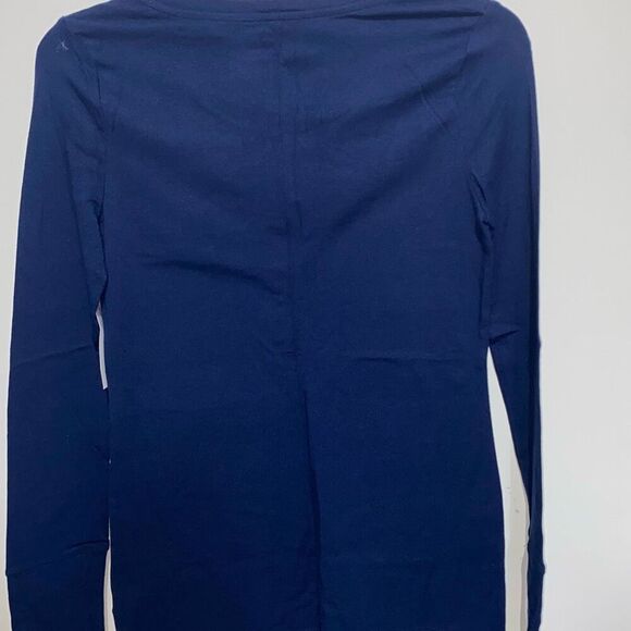 a.n.a Women's Blue Cotton Modal Blend Long Sleeve Knit Shirt Size XS NWT - Picture 5 of 7